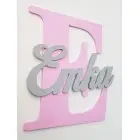 Drevené písmeno s menom cca 30cm - E - Emka
