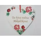 Drevená menovka na dvere 17cm-zdobená