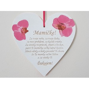Tabulka na dveře ozdobená 17cm Poděkování mamince | LYMFY.sk | Tabulky na dveře a stěny