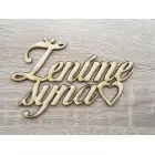 Drevený svadobný nápis Ženíme syna 90x140x3mm