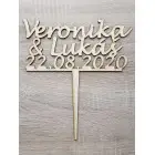 Wooden wedding sign width 20cm