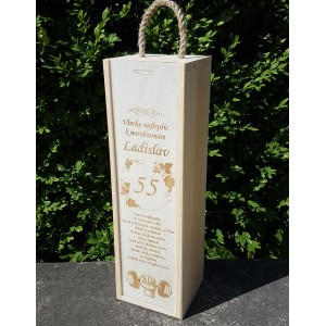 Holzkiste für Wein Zink