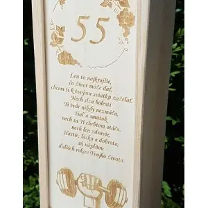 Drevená krabica na víno činka 2