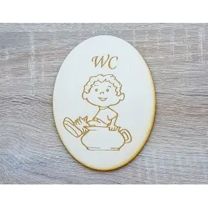 Menovka na dvere-WC výška 14cm