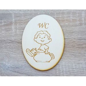 Toilettürschild Höhe 14cm