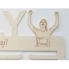 Drevený držiak na medaile s laserovaním 45cm víťaz