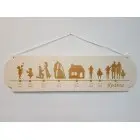 Wooden sign love story width 55cm
