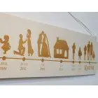 Wooden sign love story width 55cm
