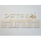 Drevený držiak na medaile s menom a laserovaným textom 55cm zápasenie