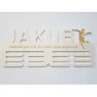 Drevený držiak na medaile s menom a laserovaným textom 55cm