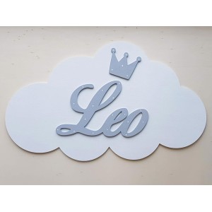 Wooden letter with name and data approx. 30 cm - Dominik | LYMFY.sk | Children's wooden products