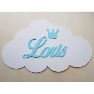 Holzname auf einer Wolke Breite 50 cm Dominika 2