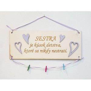 Wooden board 30x11cm side by side grandchildren type A | LYMFY.sk | Tables for photos