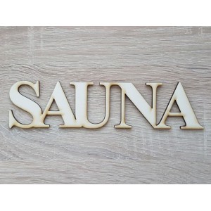 Aufschrift Sauna 20cm gelasert