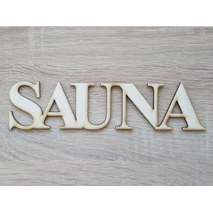 Drevený nápis Sauna 20cm