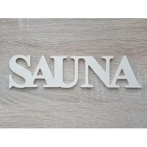 Nápis Sauna 20cm frézovaný 2