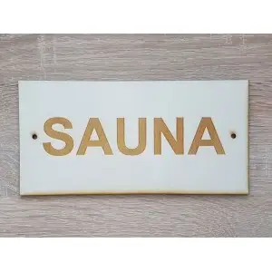 Nápis Sauna 20cm laserovaný na tabuľke