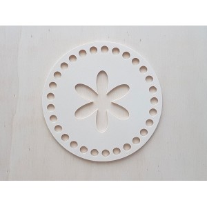 Holzboden Kreis 15cm Blume