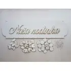 Holz-Familienkalender Typ A mit der Aufschrift "Unsere Familie" SK