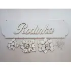 Drevený rodinný kalendár typ A s nápisom "Rodinka" SK