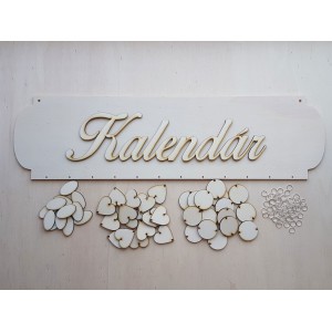 Holz Familienkalender Typ A mit der Aufschrift "Kalender"