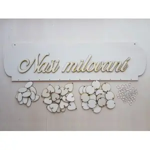 Wooden family calendar type A with the inscription "Our beloved"