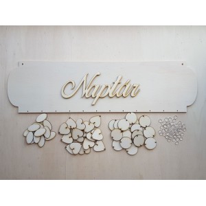 Holz Familienkalender Typ A mit der Aufschrift "Kalender"