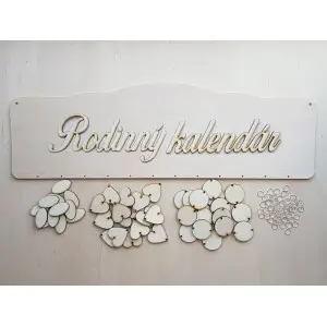 Familienkalender lasergraviert