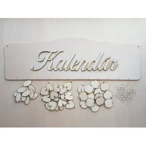 Wooden family calendar type B with the inscription "Calendar"