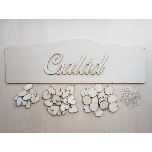 Holz Familienkalender Typ B mit der Aufschrift "Familie"