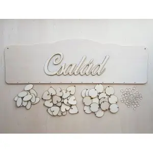 Family calendar lasered