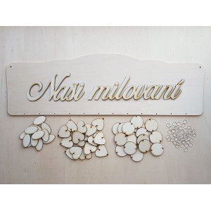 Holz-Familienkalender Typ B mit der Aufschrift "Unsere Lieben"