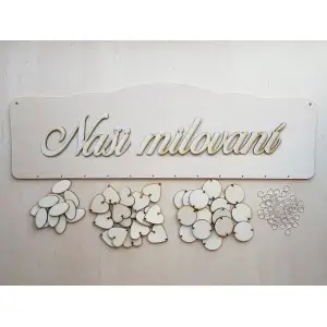 Wooden family calendar type B with the inscription "Our loved ones"