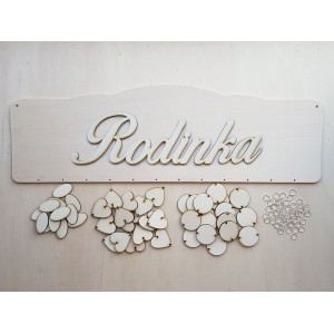 Holz Familienkalender Typ B mit dem Aufdruck "Familie" SK 