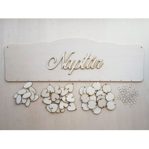 Holz-Familienkalender Typ B mit der Aufschrift "Kalender"