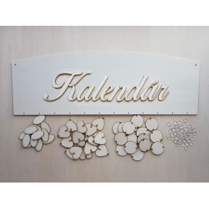 Holz Familienkalender Typ C mit der Aufschrift "Kalender"