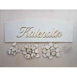 Holz Familienkalender Typ C mit der Aufschrift "Kalender"