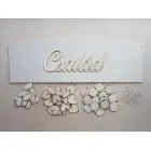 Drevený rodinný kalendár typ C s nápisom "Család"