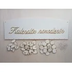 Drevený rodinný kalendár typ C s nápisom "Kalendár narodenín"