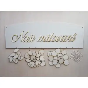 Wooden family calendar type C with the inscription "Our loved ones"