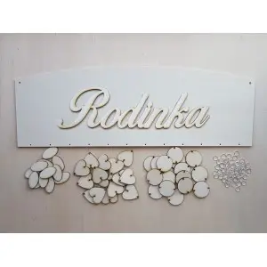 Wooden family calendar type C with the inscription "Family" EN