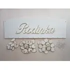 Holz Familienkalender Typ C mit der Aufschrift "Familienbande" SK