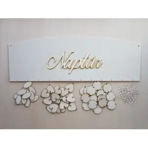 Wooden family calendar type C with the inscription "Calendar"