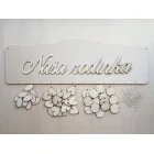 Holz Familienkalender Typ B mit der Aufschrift "Unsere Familie" SK