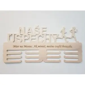Drevený držiak na medaily "Naše úspechy" 45cm atletika 2