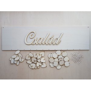 Holz Familienkalender Typ D mit der Aufschrift "Familie"