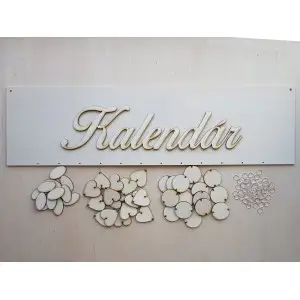 Holz Familienkalender Typ D mit der Aufschrift "Kalender"