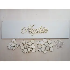 Wooden family calendar type D with the inscription "Calendar"