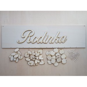 Holz-Familienkalender Typ D mit der Aufschrift "Familie"