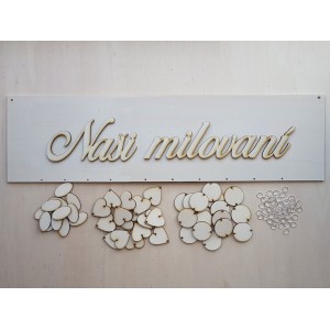 Wooden family calendar type D with the inscription "Our Loved Ones"